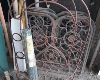 Ornate Cast Iron Planter & Fence
