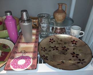 Oversized Floral Serving Platter & Divided Dish