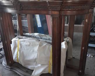 Antique Glass Front Door Cabinet