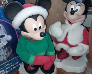 Animated Mickey & Minnie Motionette Figures 