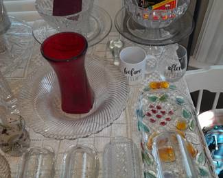 Crystal Bowls, Platters, Vases, Etc.
