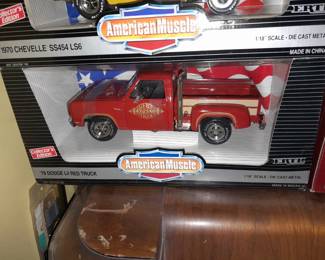 SEALED Diecast Collectible Car By American Muscle - '78 Dodge Lil Red Truck