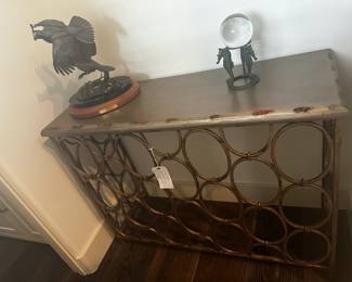 All furniture available for sale. Cute side console