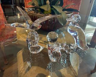 Best Crystal figurines Steban, Baccarat etc.