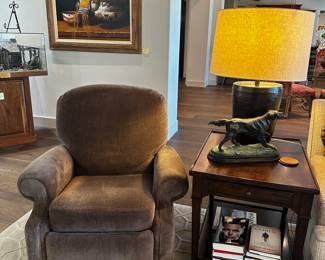 Recliner and end table with all accessories.