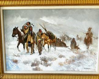 Glen Hopkinson. Breaking Camp. 24x30