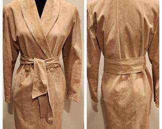 Suede wrap dress by French designer Roberto Fabris Paris $125.00 sz 4 - 6