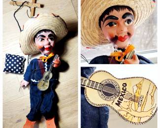 Vintage Mexican Marionnette string puppet...Olé!!!
$25
