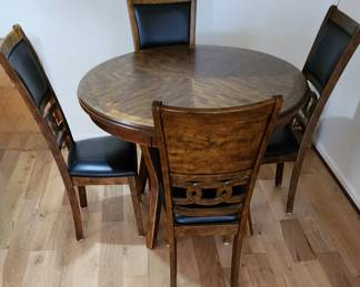 5pc Dining Set $350.00
* 46" round table 
*4 Chairs 
