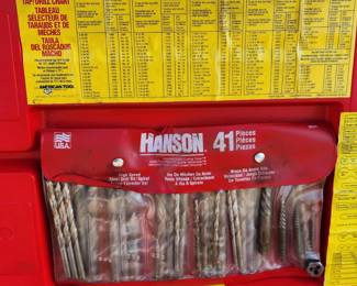 Hanson Screw/ Fractional/ Metric Tap and Hex Die and Drill Set 
$125.00