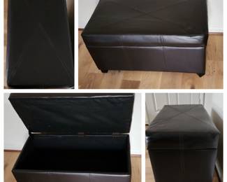Black Faux leather storage chest
$30
 17.5 H 32 W x 18.5 D