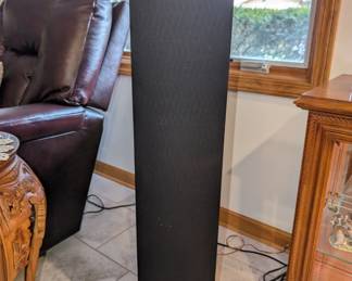 Pair of these speaker towers in living room on the first floor