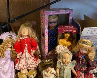 Collector dolls, one is a reproduction Mrs Beasley in great condition