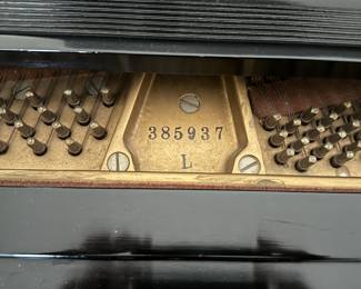 Steinway Grand Model L Ebony Piano. Serial Number 385937. Photo 3 of 9.