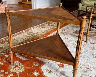 Two Tier Triangle Side Table. Photo 2 of 3. 