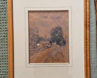 Late 19th Century Gouache on Paper. Red Lion Hey Feed (British School). Photo 1 of 2. 