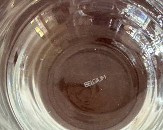 Belgium Stamped Crystal Double Old Fashioned Glasses. Photo 2 of 2. 