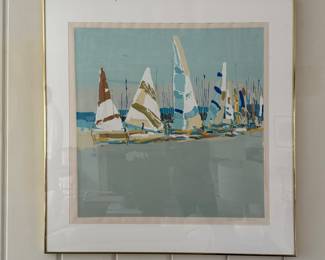 Artist Proof 11/60, Sailboats In the Style of Leroy Neiman. Signed By Artist. Photo 1 of 3. 