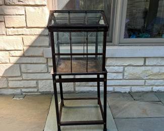 Antique Wrought Iron and Glass Wardian Case. Photo 2 of 3. 