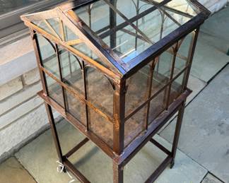 Antique Wrought Iron and Glass Wardian Case. Photo 3 of 3. 