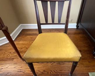 Vintage Leather Upholstered Desk Chair. 