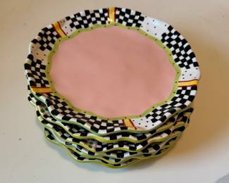 Salad Plates In The Style of Mackenzie-Childs. Photo 2 of 2.