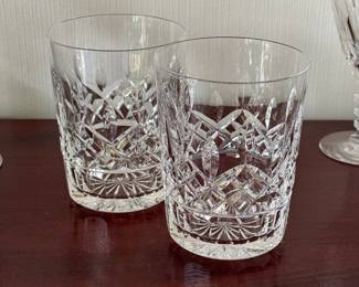 Set of 2 Waterford Double Old Fashioned Glasses. 