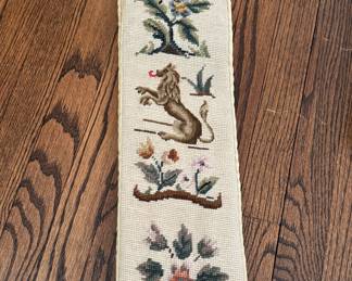 Needlepoint Bell Pull. Photo 2 of 2. 