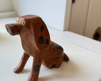 Carved Folk Art Dog. 