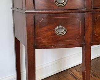 Antique Flame Mahogany Six-Drawer Sideboard. Photo 2 of 3. 
