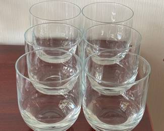 Belgium Stamped Crystal Double Old Fashioned Glasses. Photo 1 of 2. 