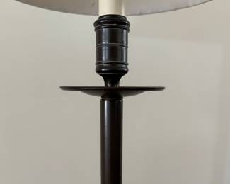 Faux Bamboo Ebony Metal Floor Lamp. Photo 2 of 3. 