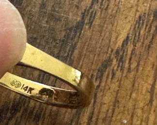 14K Gold Ring With Rubies, Sapphires and Emeralds. Photo 3 of 3.