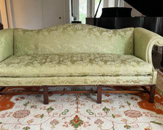Vintage Camelback Sofa With Down-Filled Cushion. Photo 1 of 4. 