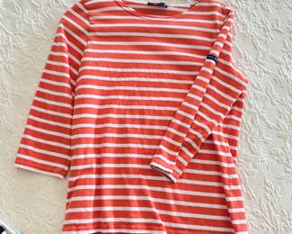 St. James Red & White Stripe Shirt. Size Small. 