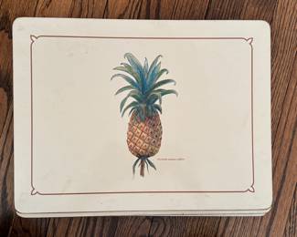 Vintage Pineapple Cork Placemats. 