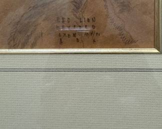 Late 19th Century Gouache on Paper. Red Lion Hey Feed (British School). Photo 2 of 2.