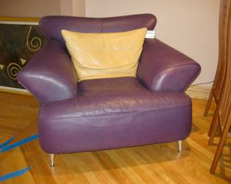 $595 - Dayton Hudson Modern Violet Leather Armchair 