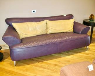 $1200 - Dayton Hudson Modern Violet Leather Sofa 