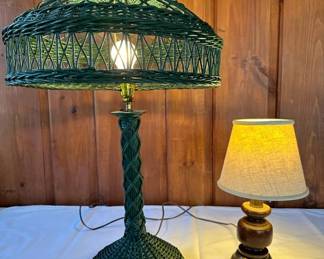 Wicker Wood Table Lamps