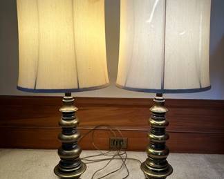 Antiqued Brass Table Lamps