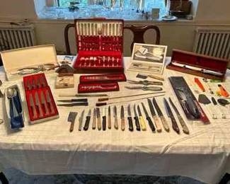 Kitchen Knives, Carving Sets, Silverplate Flatware And More