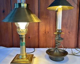 Brass onearmed Table Lamps