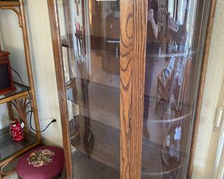 OAK CURIO CABINET