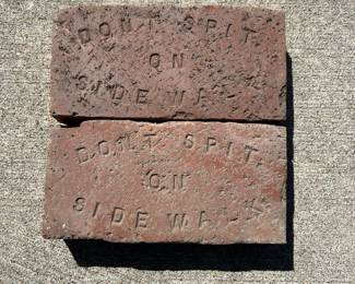 DON'T SPIT ON SIDEWALK PAVERS - 4 TOTAL