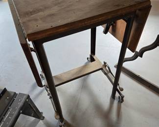 Typewriter Table Wood and Metal