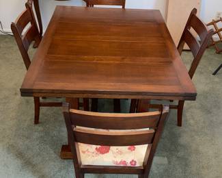 Antique Military Desk and 4 chairs