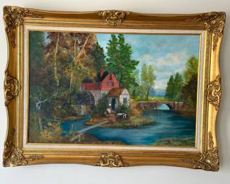 Original Landscape Painting with Beautiful Frame 