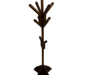 Vintage Craftsman Style Coat Rack Hall Tree Hardwood