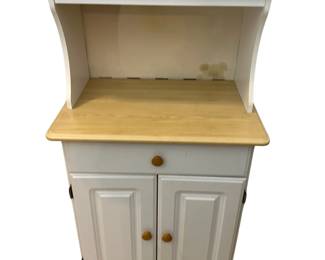 Kitchen Utility Microwave Cabinet White Pine